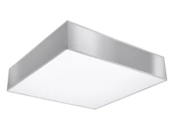 Lámparas de techo Care minimalista de CLORURO DE POLIVINILO - 3 fuentes luminosas 4000K - L.45 x A.11 cm - gris