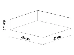 Lámparas de techo Care minimalista de CLORURO DE POLIVINILO - 3 fuentes luminosas 4000K - L.45 x A.11 cm - gris