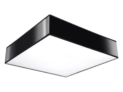 Lámparas de techo Care minimalista de CLORURO DE POLIVINILO - 4 fuentes luminosas 3000K - L.55 x A.11 cm - negro