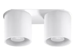 Lámparas de techo Celeris moderno de aluminio - 2 fuentes luminosas 3000K - L.26 x A.12 cm - blanco