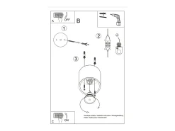 Lámparas de techo Celeris moderno de aluminio - 1 fuentes luminosas 4000K - L.10 x A.10 cm - gris