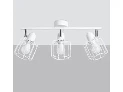 Lámparas de techo Celubi moderno de acero - 3 fuentes luminosas 3000K - L.48 x A.19 cm - blanco