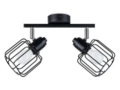 Lámparas de techo Celubi moderno de acero - 2 fuentes luminosas 3000K - L.27 x A.19 cm - negro