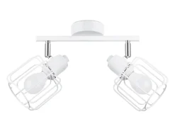 Lámparas de techo Celubi moderno de acero - 2 fuentes luminosas 4000K - L.27 x A.19 cm - blanco