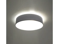 Lámparas de techo Cercle minimalista de CLORURO DE POLIVINILO - 3 fuentes luminosas 4000K - L.45 x A.11 cm - gris