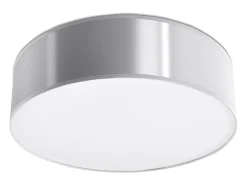 Lámparas de techo Cercle minimalista de CLORURO DE POLIVINILO - 2 fuentes luminosas 4000K - L.35 x A.11 cm - gris