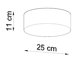 Lámparas de techo Cercle minimalista de CLORURO DE POLIVINILO - 1 fuentes luminosas 3000K - L.25 x A.11 cm - negro