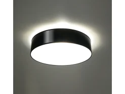 Lámparas de techo Cercle minimalista de CLORURO DE POLIVINILO - 4 fuentes luminosas 4000K - L.55 x A.11 cm - negro