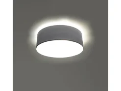 Lámparas de techo Cercle minimalista de CLORURO DE POLIVINILO - 1 fuentes luminosas 4000K - L.25 x A.11 cm - gris
