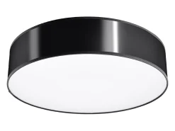 Lámparas de techo Cercle minimalista de CLORURO DE POLIVINILO - 4 fuentes luminosas 3000K - L.55 x A.11 cm - negro