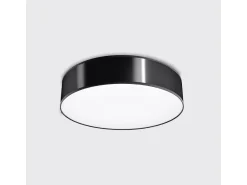 Lámparas de techo Cercle minimalista de CLORURO DE POLIVINILO - 4 fuentes luminosas 3000K - L.55 x A.11 cm - negro