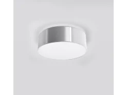 Lámparas de techo Cercle minimalista de CLORURO DE POLIVINILO - 1 fuentes luminosas 3000K - L.25 x A.11 cm - gris