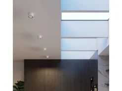 Lámparas De Techo Dio Minimalista De Aluminio - 9 Fuentes Luminosas - L.10 X A.5,7 Cm - Blanco