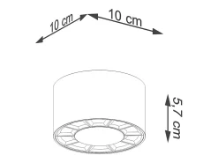 Lámparas De Techo Dio Minimalista De Aluminio - 9 Fuentes Luminosas - L.10 X A.5,7 Cm - Blanco