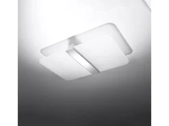 Lámparas de techo Feralia moderno de acero/vidrio - 4 fuentes luminosas 3000K - L.45 x A.5,5 cm - cromo