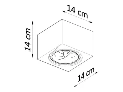 Lámparas de techo Flaix moderno de cerámica - 1 fuentes luminosas 3000K - L.14 x A.14 cm - blanco