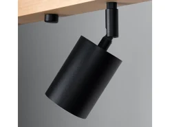 Lámparas de techo Flare moderno de acero/madera - 4 fuentes luminosas 3000K - L.96 x A.17,5 cm - madera negra
