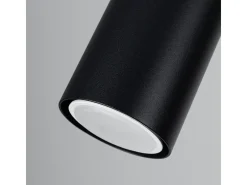 Lámparas de techo Flare moderno de acero/madera - 2 fuentes luminosas 4000K - L.46 x A.17,5 cm - madera negra