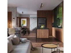 Lámparas de techo Glois moderno de acero - 3 fuentes luminosas 4000K - L.19,5 x A.20 cm - oro negro