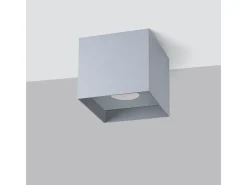 Lámparas De Techo Hati Minimalista De Aluminio - 1 Fuentes Luminosas - L.10 X A.10 Cm - Gris