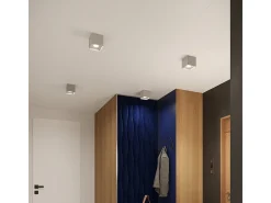 Lámparas De Techo Hati Minimalista De Aluminio - 1 Fuentes Luminosas - L.10 X A.10 Cm - Gris