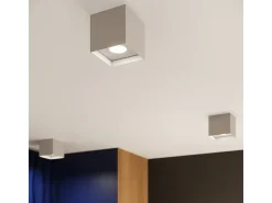 Lámparas De Techo Hati Minimalista De Aluminio - 1 Fuentes Luminosas - L.10 X A.10 Cm - Gris
