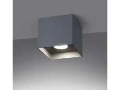 Lámparas De Techo Hati Minimalista De Aluminio - 1 Fuentes Luminosas - L.10 X A.10 Cm - Gris