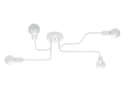 Lámparas de techo Infinix industrial de acero - 4 fuentes luminosas 3000K - L.78 x A.15,5 cm - blanco