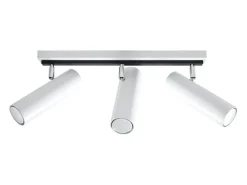Lámparas de techo Invicta moderno de acero - 3 fuentes luminosas 4000K - L.45 x A.20 cm - blanco