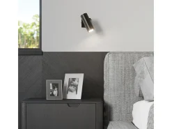 Lámparas de techo Invicta moderno de acero - 1 fuentes luminosas 4000K - L.8 x A.20 cm - negro