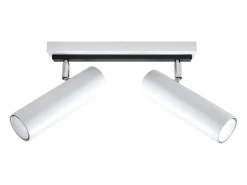 Lámparas de techo Invicta moderno de acero - 2 fuentes luminosas 4000K - L.30 x A.20 cm - blanco