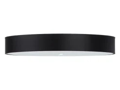 Lámparas de techo Kalmaris minimalista de tela/vidrio/acero - 6 fuentes luminosas 3000K - L.100 x A.20 cm - negro