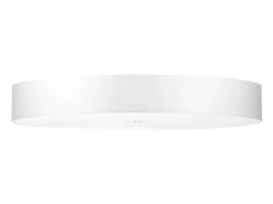 Lámparas de techo Kalmaris minimalista de tela/vidrio/acero - 6 fuentes luminosas 4000K - L.100 x A.20 cm - blanco