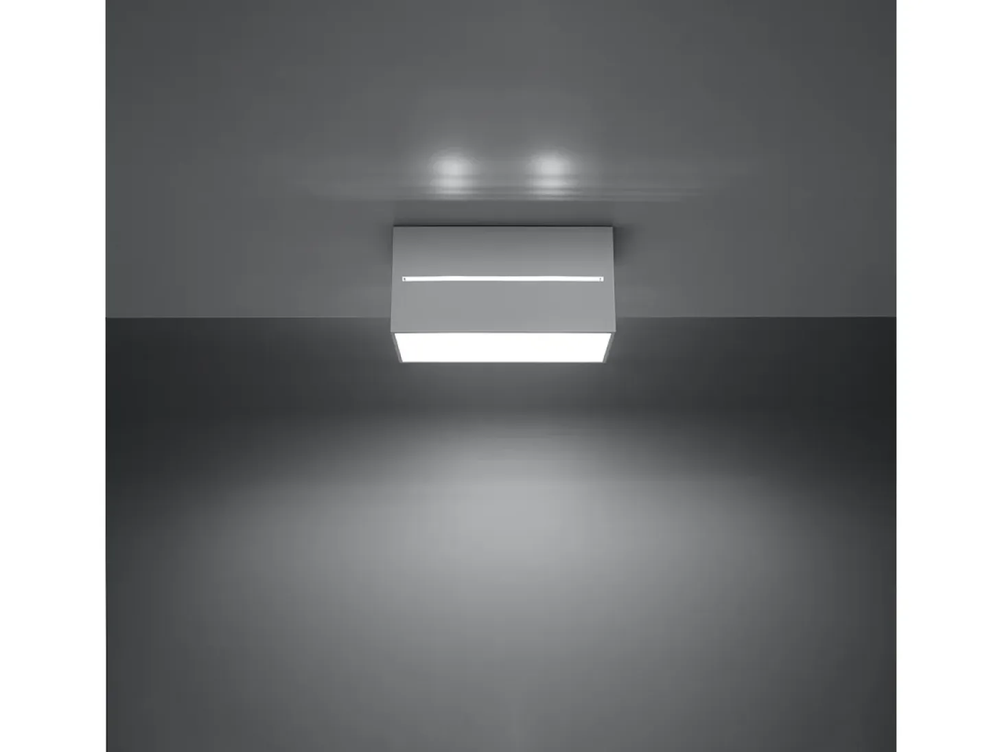 Lámparas De Techo Lobo Moderno De Aluminio - 2 Fuentes Luminosas - L.20 X A.10 Cm - Blanco