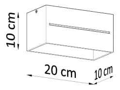 Lámparas De Techo Lobo Moderno De Aluminio - 2 Fuentes Luminosas - L.20 X A.10 Cm - Negro