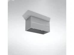 Lámparas De Techo Lobo Moderno De Aluminio - 2 Fuentes Luminosas - L.20 X A.10 Cm - Gris