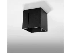 Lámparas de techo Luminara moderno de aluminio - 1 fuentes luminosas 3000K - L.10 x A.10 cm - negro