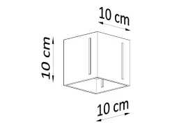 Lámparas de techo Luminara moderno de aluminio - 1 fuentes luminosas 3000K - L.10 x A.10 cm - negro