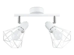Lámparas de techo Lunova moderno de acero - 2 fuentes luminosas 4000K - L.31 x A.19 cm - blanco