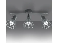 Lámparas de techo Lunova moderno de acero - 3 fuentes luminosas 4000K - L.52 x A.19 cm - blanco