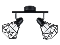 Lámparas de techo Lunova moderno de acero - 2 fuentes luminosas 4000K - L.31 x A.19 cm - negro