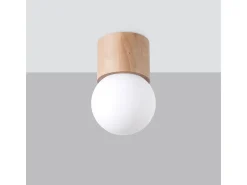 Lámparas de techo Lust moderno de madera - 1 fuentes luminosas 3000K - L.12 x A.19 cm - madera natural