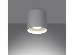 Lámparas De Techo Mika Minimalista De Aluminio - 1 Fuentes Luminosas - L.12 X A.11 Cm - Blanco
