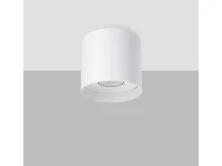 Lámparas De Techo Mika Minimalista De Aluminio - 1 Fuentes Luminosas - L.12 X A.11 Cm - Blanco