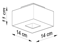 Lámparas De Techo Mono Minimalista De Acero - 1 Fuentes Luminosas - L.14 X A.11 Cm - Blanco Negro