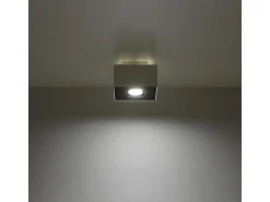 Lámparas De Techo Mono Minimalista De Acero - 1 Fuentes Luminosas - L.14 X A.11 Cm - Blanco Negro