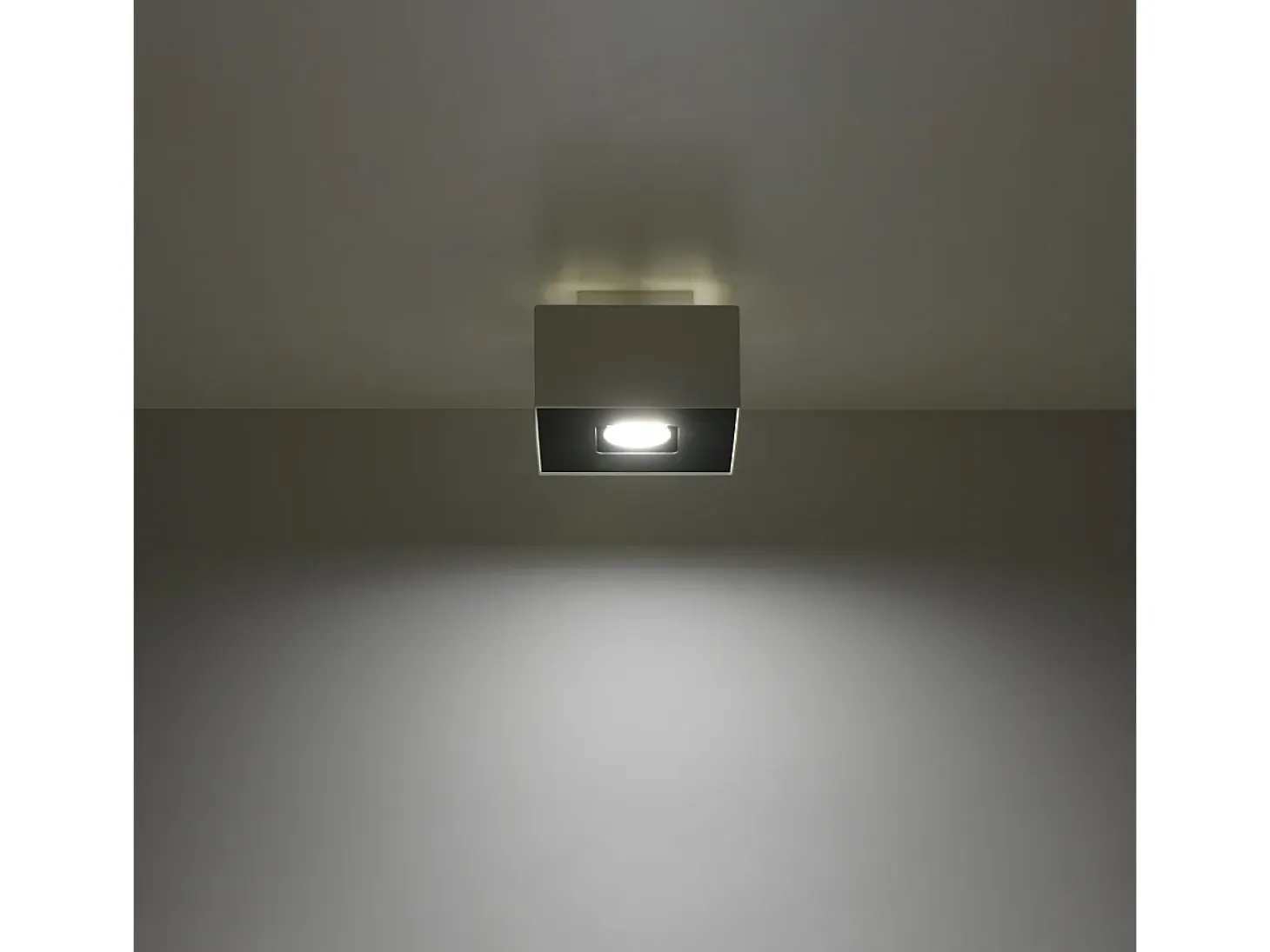 Lámparas De Techo Mono Minimalista De Acero - 1 Fuentes Luminosas - L.14 X A.11 Cm - Blanco Negro