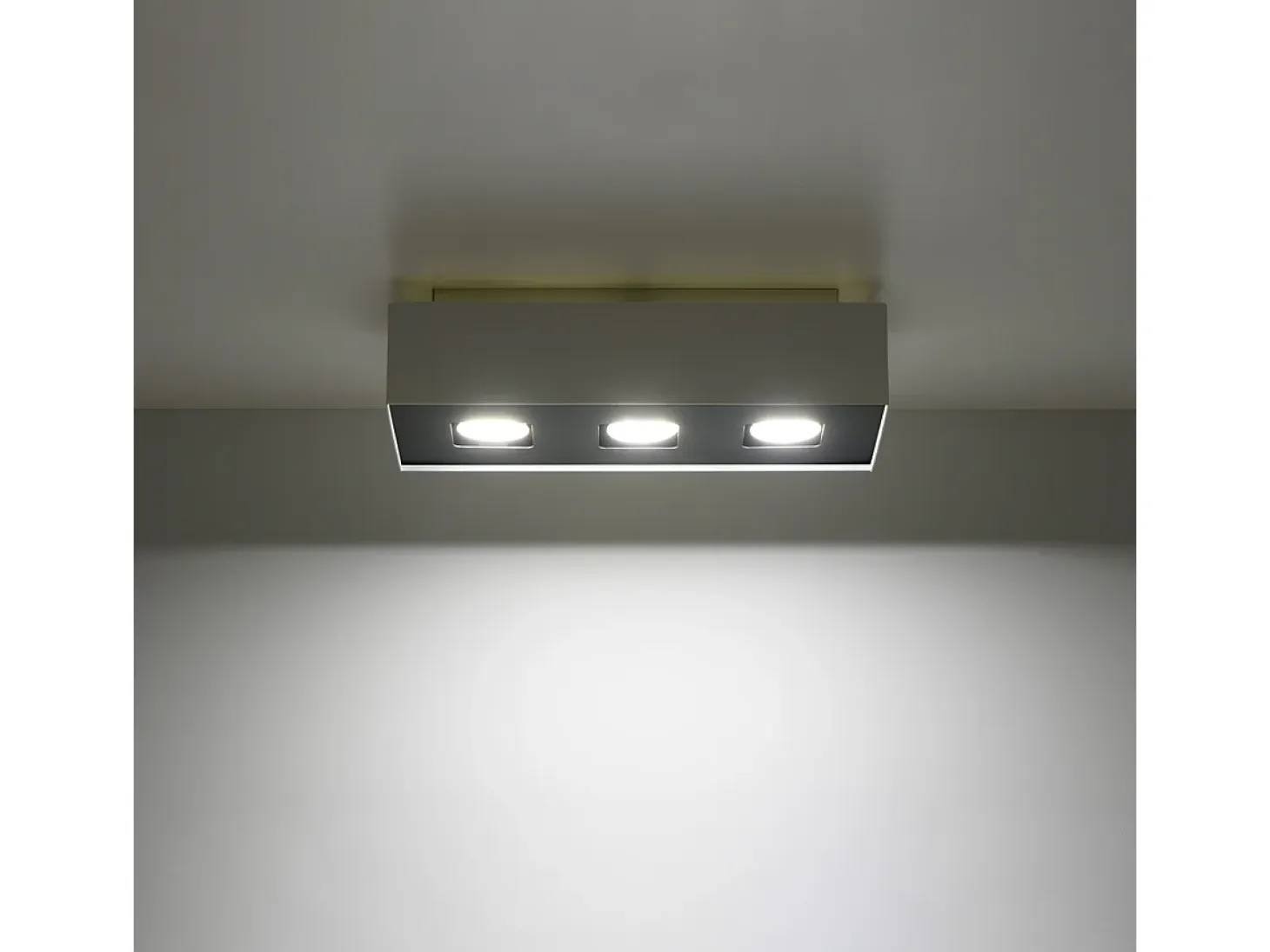 Lámparas De Techo Mono Minimalista De Acero - 3 Fuentes Luminosas - L.34 X A.11 Cm - Blanco Negro
