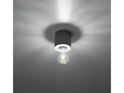 Lámparas de techo Nalvado industrial de concreto - 1 fuentes luminosas 4000K - L.10 x A.10 cm - gris