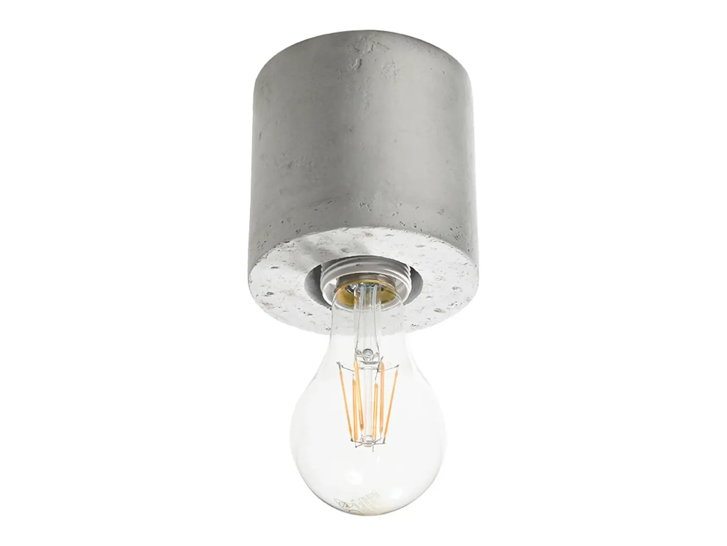 Lámparas de techo Nalvado industrial de concreto - 1 fuentes luminosas 4000K - L.10 x A.10 cm - gris
